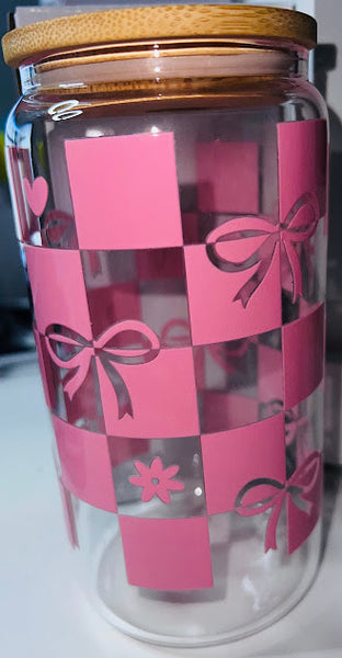 Light Pink Bow 16oz Cup